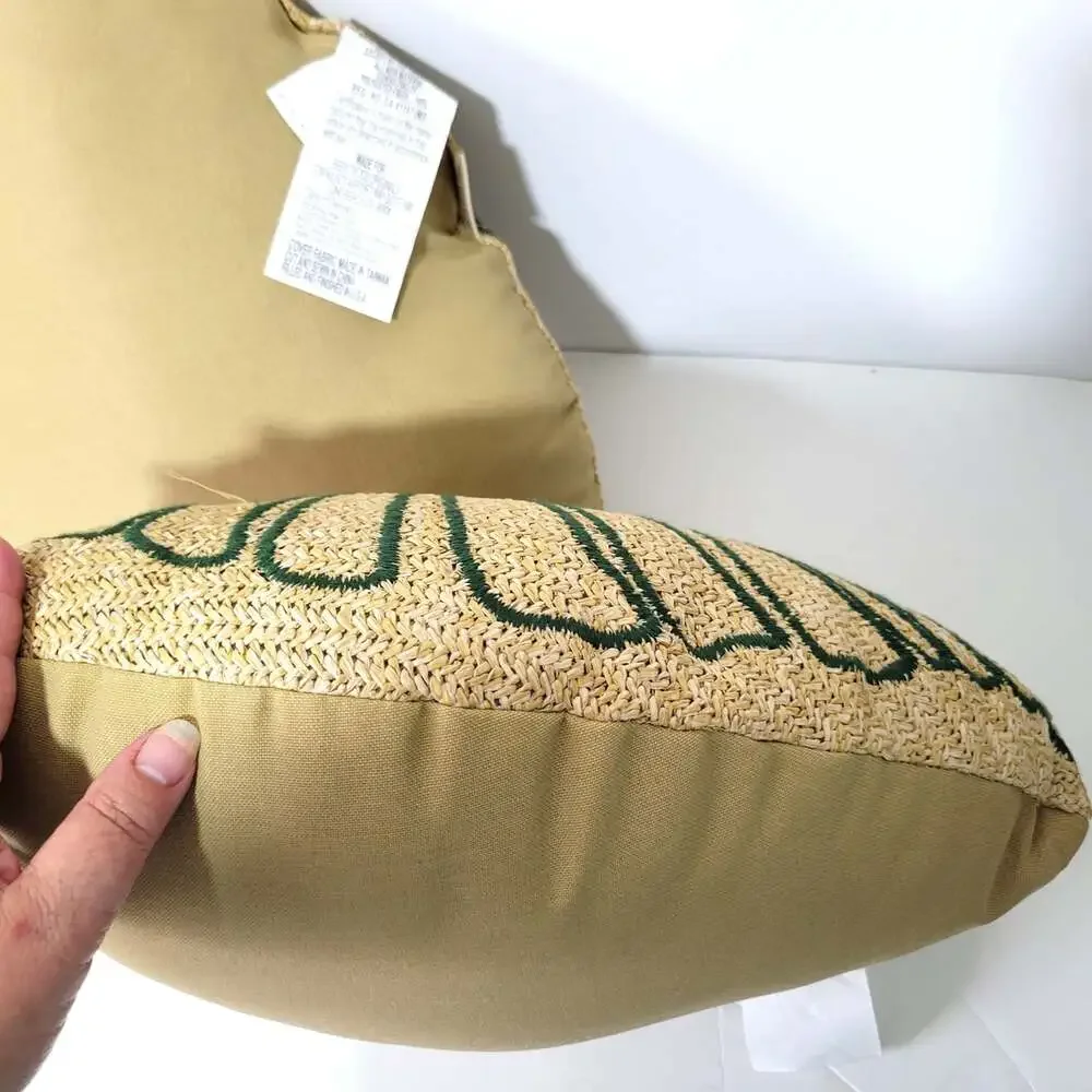 Allen + Roth Palm Leaf Pillows Set Of 2 Throw Monstera Philodendron Tropical